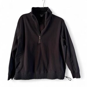 Athleta Black Triumph Hybrid Quarter Zip Sweater- Size M